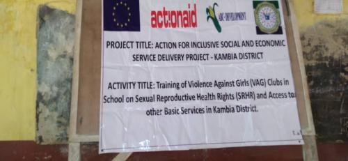 Action for Inclusive Social and Economic Service  Delivery - Training of VAG in Schools