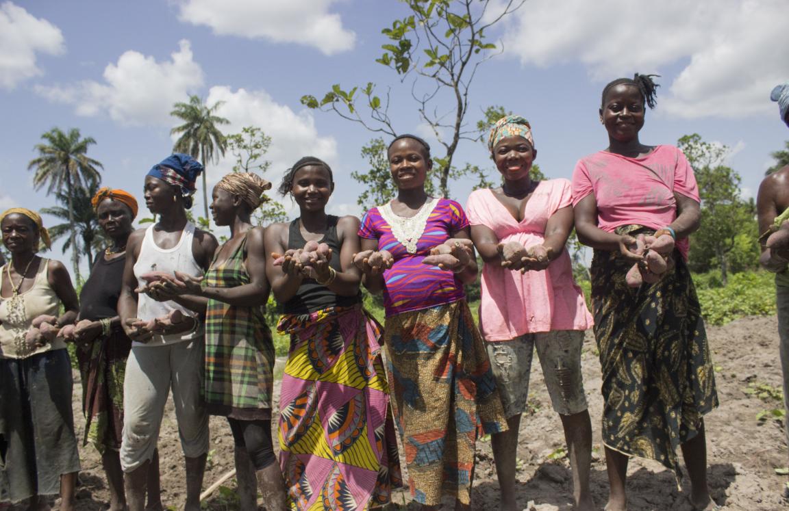 Women farmers happy that their potatoes are a new source of income