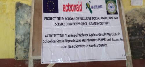 Action for Inclusive Social and Economic Service Delivery - Training of VAG in Schools